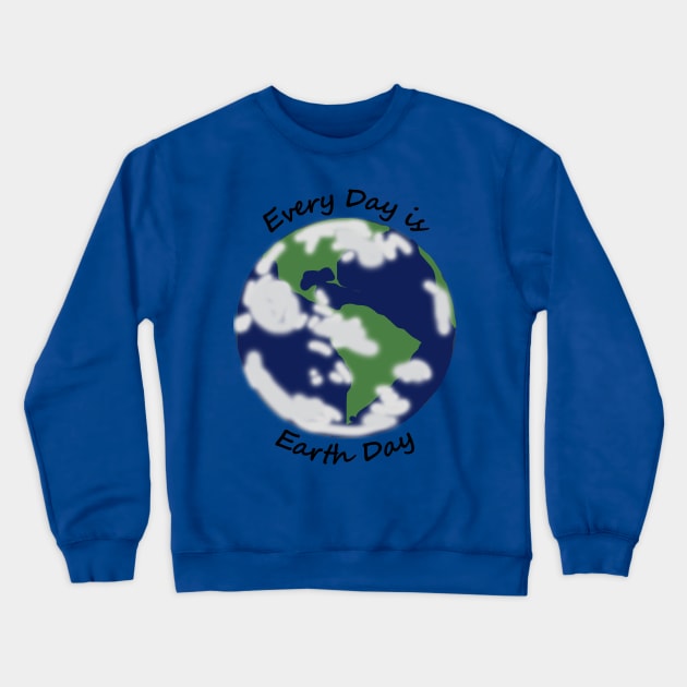 Every Day is Planet Earth Day Crewneck Sweatshirt by ellenhenryart